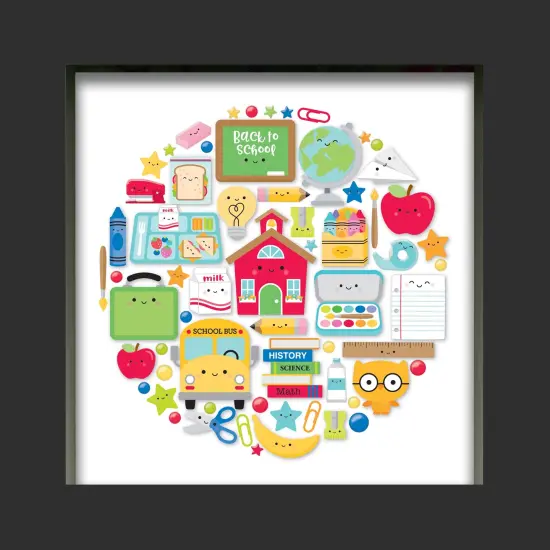 Doodlebug Design Shadow Box Insert Kit-School Days {2}