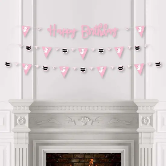 Big Dot of Happiness Purr-fect Kitty Cat - Kitten Meow Birthday Party Letter Banner Decoration - 36 Banner Cutouts and Happy Birthday Banner Letters {4}