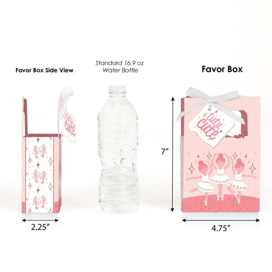 Big Dot of Happiness Tutu Cute Ballerina - Ballet Birthday Party or Baby Shower Favor Boxes - Set of 12 {3}