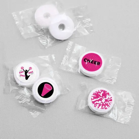 Big Dot of Happiness We've Got Spirit - Cheerleading - Cheer Birthday Party Round Candy Sticker Favors - Labels Fits Chocolate Candy (1 sheet of 108) {4}