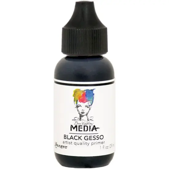 Dina Wakley Media Gesso 1oz Tube-Black {1}