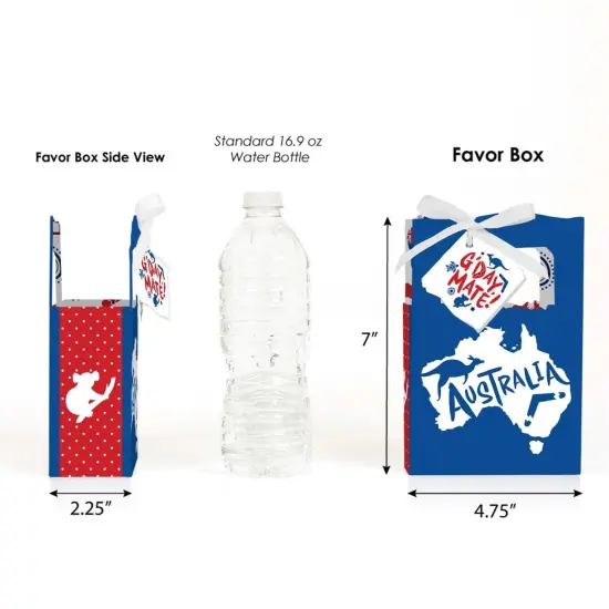 Big Dot of Happiness Australia Day - G'Day Mate Aussie Party Favor Boxes - Set of 12 {3}