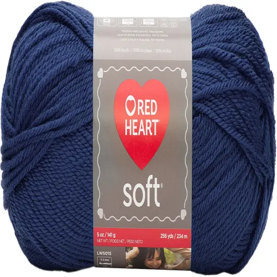 Red Heart Soft Royal Blue Yarn - 3 Pack of 141g/5oz - Acrylic - 4 Medium (Worsted) - 256 Yards - Knitting/Crochet {2}