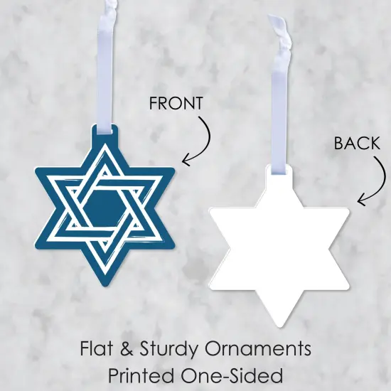 Big Dot of Happiness Happy Hanukkah - Chanukah Holiday Decorations - Tree Ornaments - Set of 12 {7}