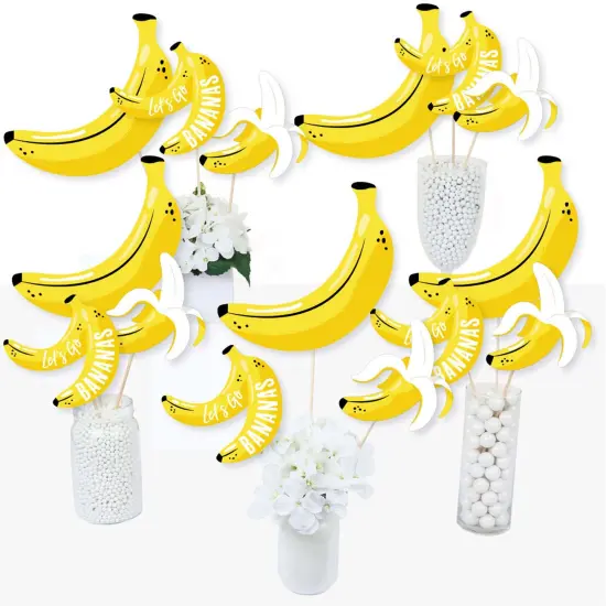 Big Dot of Happiness Let's Go Bananas - Tropical Party Centerpiece Sticks - Table Toppers - Set of 15 {3}