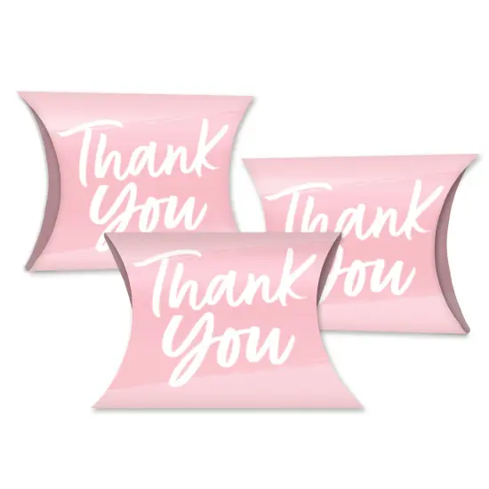 Big Dot of Happiness Pink Elegantly Simple - Favor Gift Boxes - Guest Party Favors Petite Pillow Boxes - Set of 20 {1}
