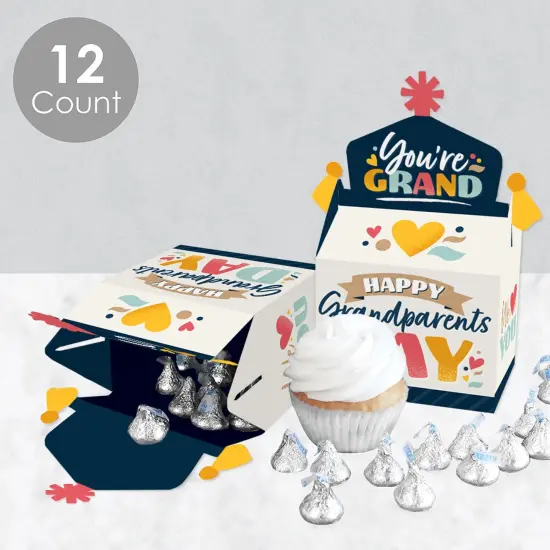 Big Dot of Happiness Happy Grandparents Day - Treat Box Party Favors - Grandma & Grandpa Party Goodie Gable Boxes - Set of 12 {4}