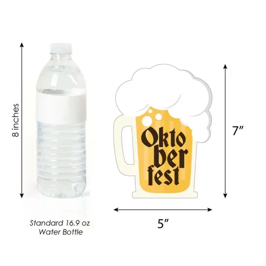 Big Dot of Happiness Oktoberfest - Beer Mug Decorations DIY Beer Festival Essentials - Set of 20 {6}