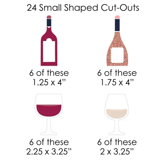 Big Dot of Happiness But First, Wine - Wine Tasting Party DIY Decorations - Clothespin Garland Banner - 44 Pieces {7}