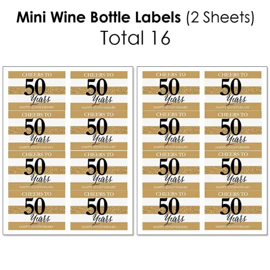 Big Dot of Happiness We Still Do - 50th Wedding Anniversary - Anniversary Party Decorations - Beverage Bar Kit - 34 Pieces {4}