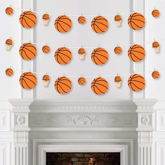 Big Dot of Happiness Nothin' but Net - Basketball - Baby Shower or Birthday Party DIY Decorations - Clothespin Garland Banner - 44 Pieces {4}