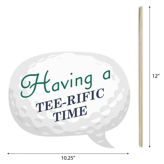 Big Dot of Happiness Funny Par-Tee Time - Golf - Party Photo Booth Props Kit - 10 Piece {6}