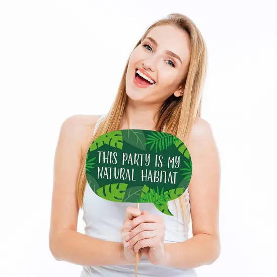 Big Dot of Happiness Funny Jungle Party Animals - Safari Zoo Animal Birthday Party or Baby Shower Photo Booth Props Kit - 10 Piece {3}