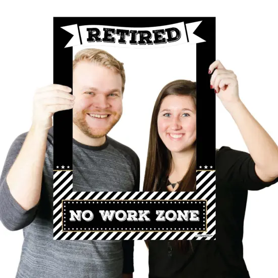 Big Dot of Happiness Happy Retirement - Retirement Party Selfie Photo Booth Picture Frame & Props - Printed on Sturdy Material {4}