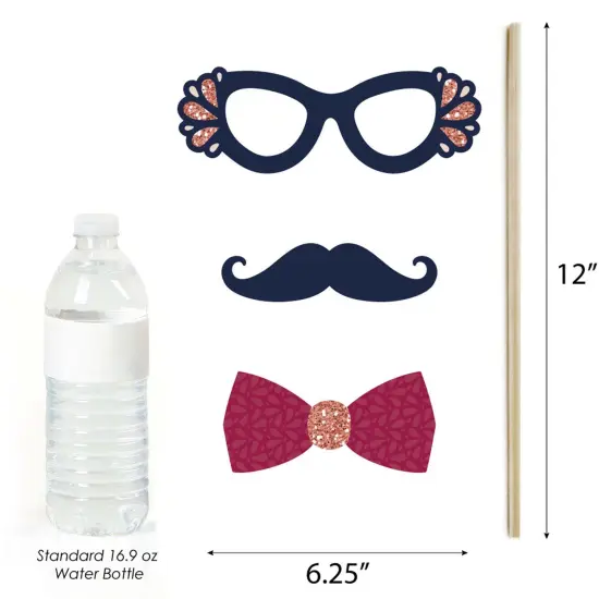 Big Dot of Happiness But First, Wine - Wine Tasting Party Photo Booth Props Kit - 20 Count {6}
