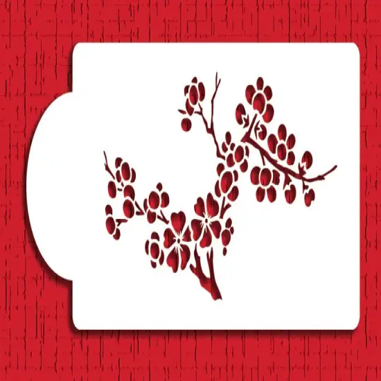 Blooming Cherry Tree Cake Stencil Tier #4 | C444 by Designer Stencils | Cake Decorating Tools | Baking Stencils for Royal Icing, Airbrush, Dusting Powder | Reusable Plastic Food Grade Stencil for Cakes | Easy to Use & Clean Cake Stencil {1}