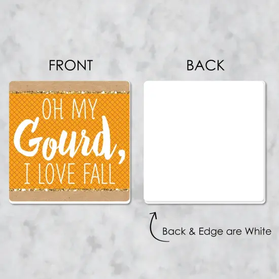 Big Dot of Happiness Pumpkin Patch - Funny Fall, Halloween or Thanksgiving Party Decorations - Drink Coasters - Set of 6 {7}