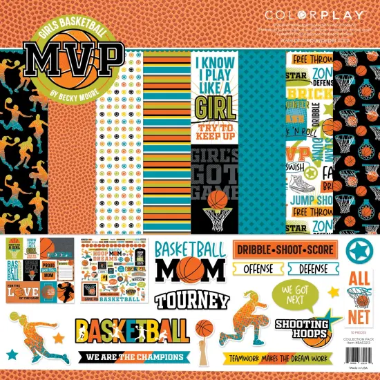 ColorPlay Collection Pack 12"X12"-MVP Basketball Girls {1}