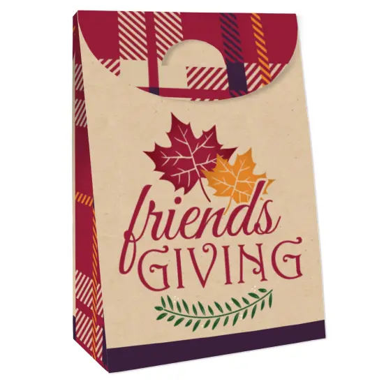 Big Dot of Happiness Friends Thanksgiving Feast - Friendsgiving Gift Favor Bags - Party Goodie Boxes - Set of 12 {4}