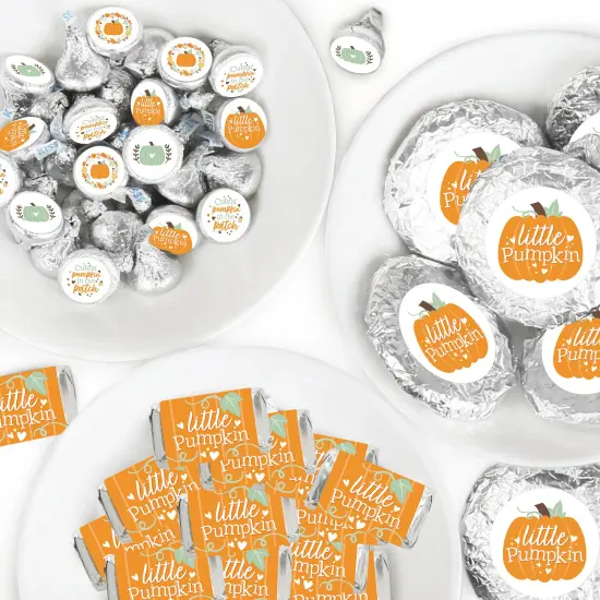 Big Dot of Happiness Little Pumpkin - Fall Birthday Party or Baby Shower Candy Favor Sticker Kit - 304 Pieces {1}
