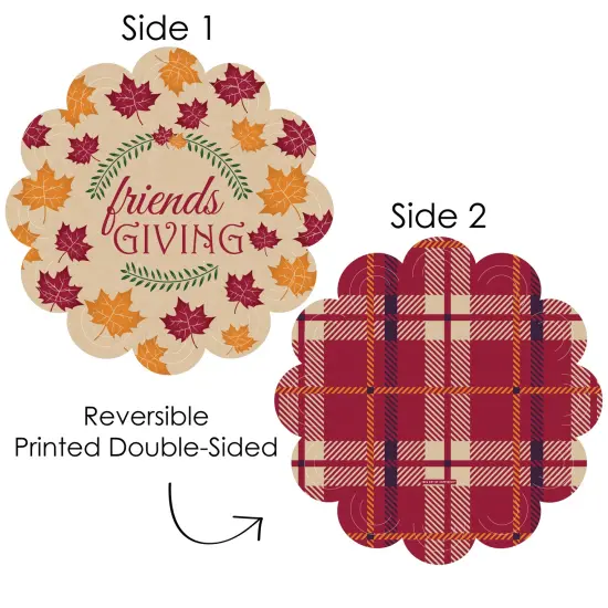 Big Dot of Happiness Friends Thanksgiving Feast - Friendsgiving Round Table Decorations - Paper Chargers - Place Setting For 12 {4}