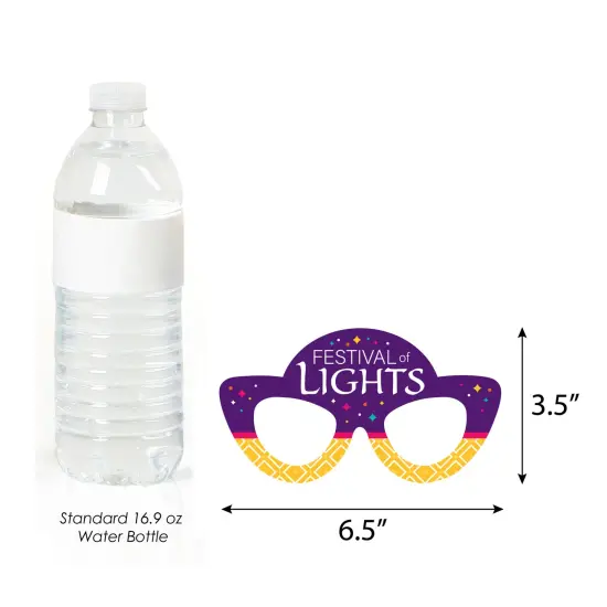Big Dot of Happiness Happy Diwali Glasses - Paper Card Stock Festival of Lights Party Photo Booth Props Kit - 10 Count {6}