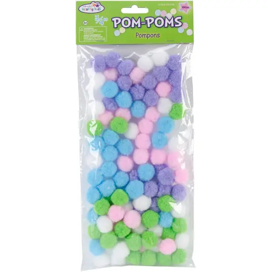 Krafty Kids Pom-Poms .75" 100/Pkg {2}