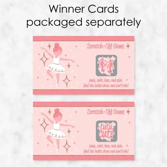 Big Dot of Happiness Tutu Cute Ballerina - Ballet Birthday Party or Baby Shower Game Scratch Off Cards - 22 Count {4}