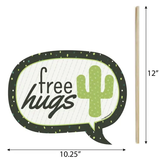 Big Dot of Happiness Funny Prickly Cactus Party - Fiesta Party Photo Booth Props Kit - 10 Piece {6}