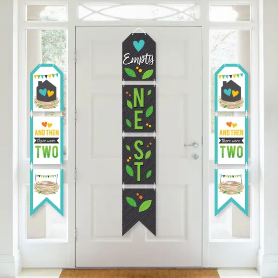 Big Dot of Happiness Empty Nesters - Hanging Vertical Paper Door Banners - Empty Nest Party Wall Decoration Kit - Indoor Door Decor {1}