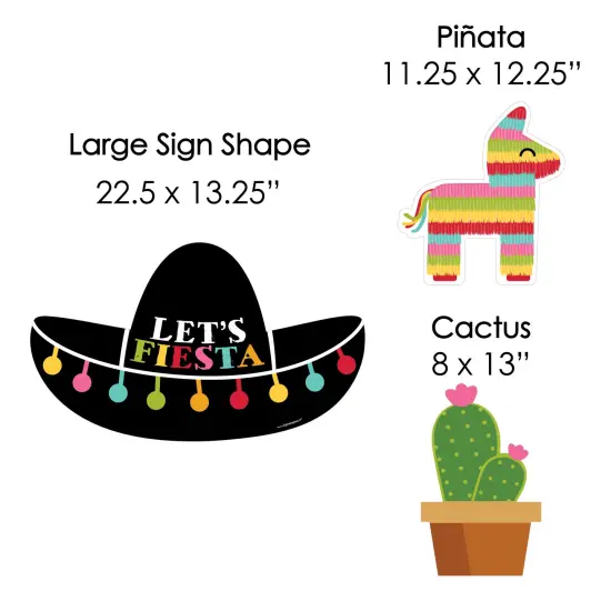Big Dot of Happiness Let's Fiesta - Yard Sign & Outdoor Lawn Decorations - Fiesta Yard Signs - Set of 8 {7}