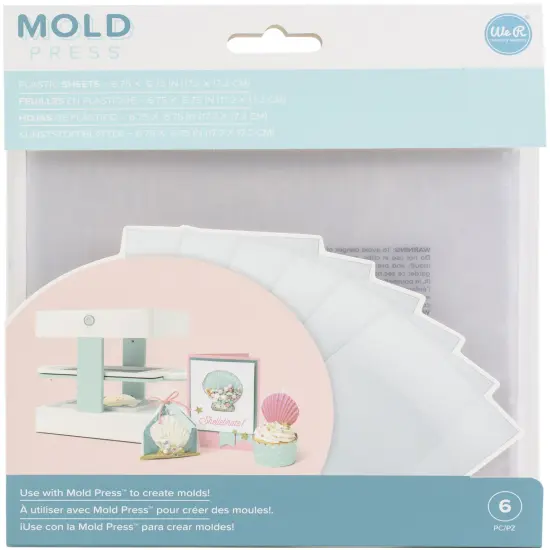 We R Mold Press Plastic Sheets 6/Pkg-Clear {1}