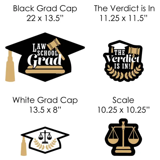 Big Dot of Happiness Law School Grad Future Lawyer Outdoor Decorations - Graduation Yard Signs - Set of 8 {7}