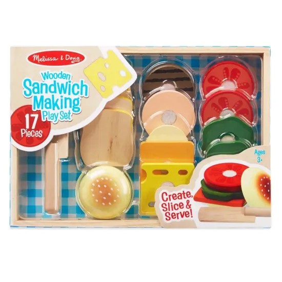 Sandwich-Making Wooden Play Food Set {1}