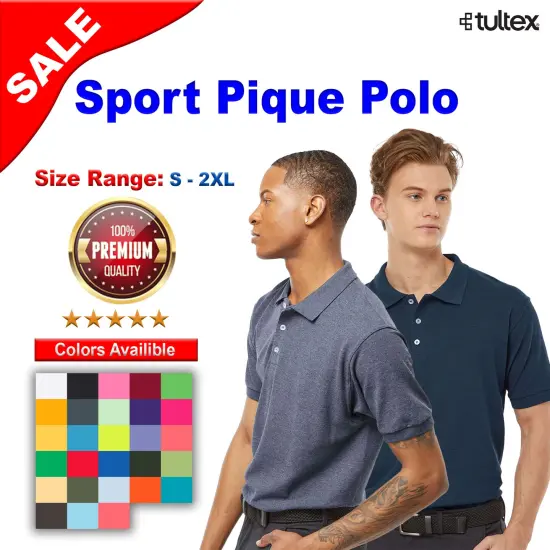 Tultex&reg; Sport Pique Collared Short Sleeve Polo Heat Charcoal {2}