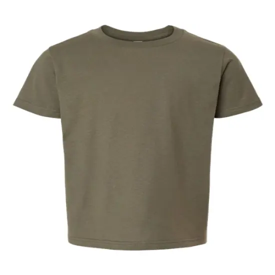 Tultex&reg; Youth Fine Jersey Crew Neck Short Sleeve T-Shirt Military Green {1}