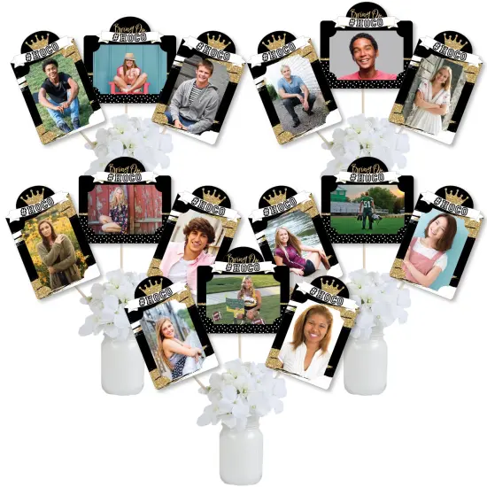 Big Dot of Happiness HOCO Dance - Homecoming Picture Centerpiece Sticks - Photo Table Toppers - 15 Pieces {1}