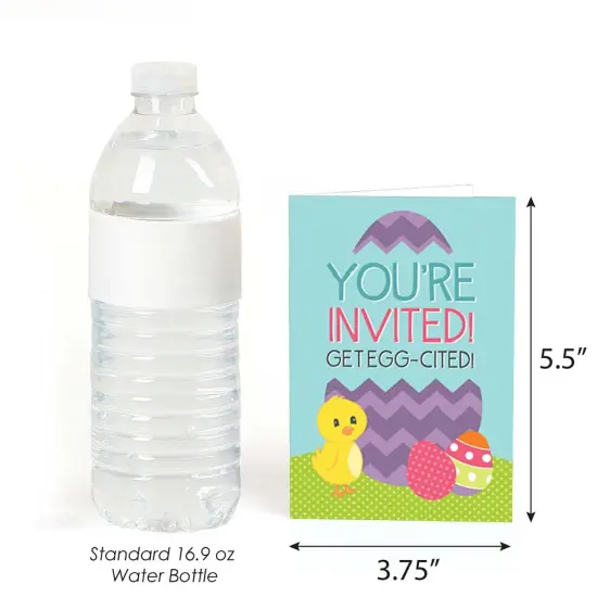 Big Dot of Happiness Hippity Hoppity - Fill In Easter Bunny Party Invitations (8 count) {4}