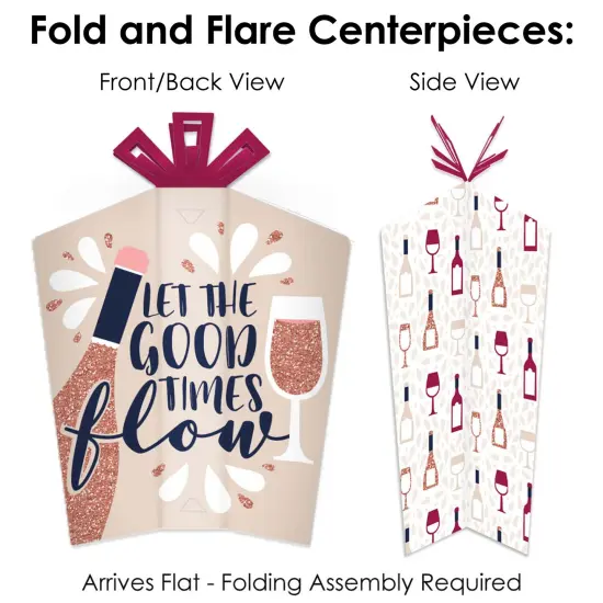 Big Dot of Happiness But First, Wine - Wine Tasting Party Decor and Confetti - Terrific Table Centerpiece Kit - Set of 30 {6}