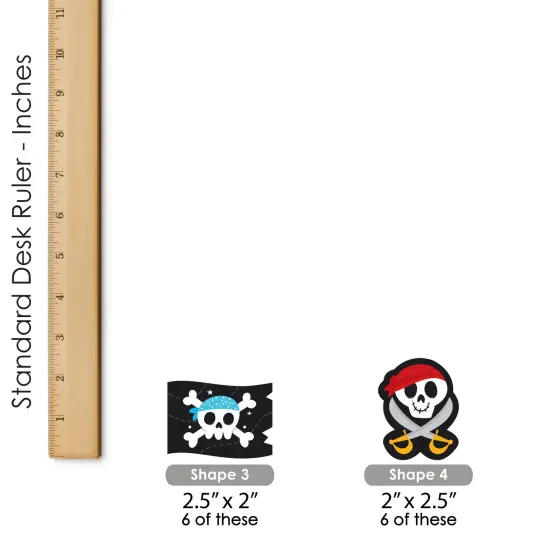 Big Dot of Happiness Pirate Ship Adventures - DIY Shaped Skull Birthday Party Cut-Outs - 24 Count {7}