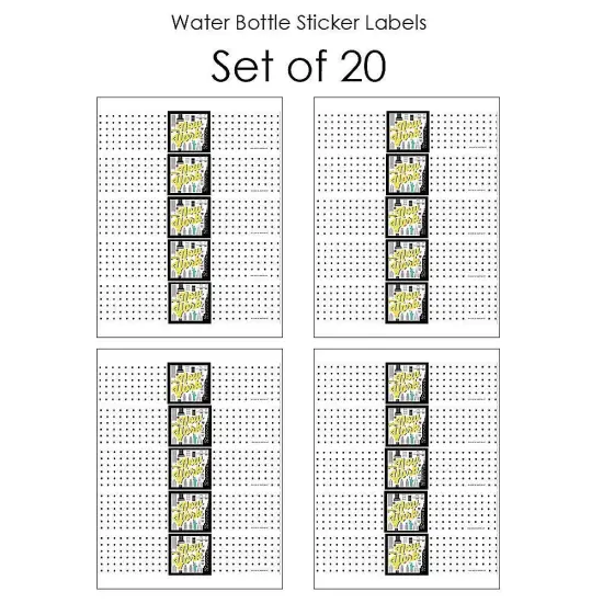 Big Dot of Happiness NYC Cityscape - New York City Party Water Bottle Sticker Labels - Set of 20 {4}