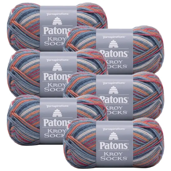 (Pack of 6) Patons Kroy Socks Yarn-Seventies Stripes {1}