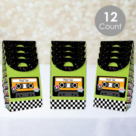 Big Dot of Happiness 80&rsquo;s Retro - Totally 1980s Gift Favor Bags - Party Goodie Boxes - Set of 12 {3}