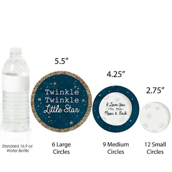 Big Dot of Happiness Twinkle Twinkle Little Star - Baby Shower or Birthday Party Giant Circle Confetti - Party Decorations - Large Confetti 27 Count {4}