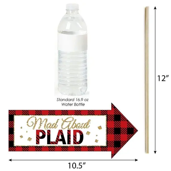 Big Dot of Happiness Funny Flannel Fling Before the Ring - Buffalo Plaid Bachelorette Party Photo Booth Props Kit - 10 Piece {4}