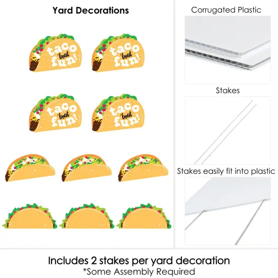 Big Dot of Happiness Taco 'Bout Fun - Lawn Decorations - Outdoor Fiesta Yard Decorations - 10 Piece {7}