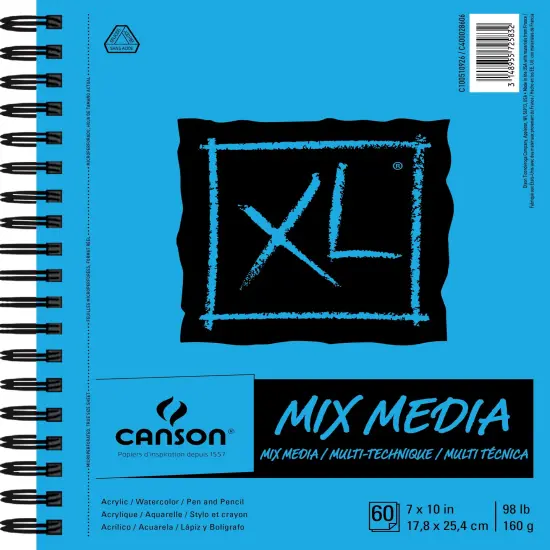 Canson XL Spiral Multi-Media Paper Pad 7"X10"-60 Sheets {1}