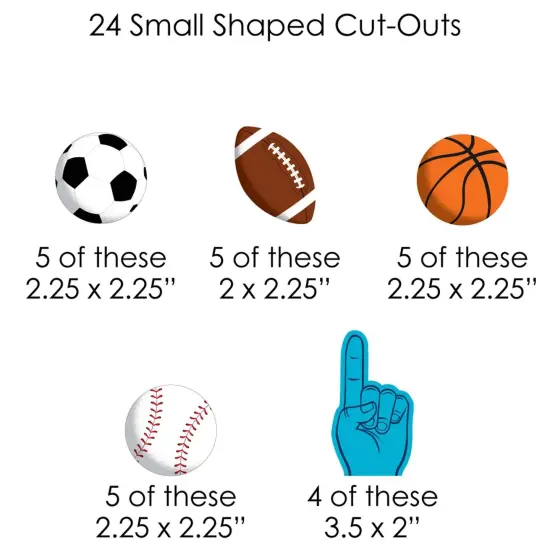 Big Dot of Happiness Go, Fight, Win - Sports - Baby Shower or Birthday Party DIY Decorations - Clothespin Garland Banner - 44 Pieces {7}