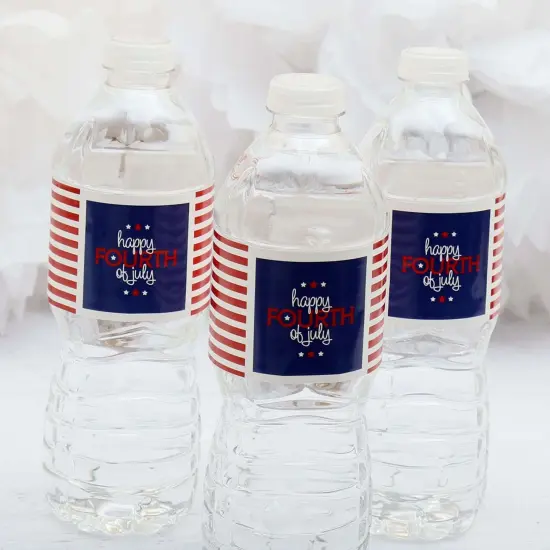 Big Dot of Happiness 4th of July - Independence Day Water Bottle Sticker Labels - Set of 20 {7}
