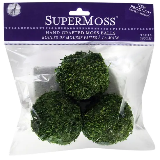 SuperMoss Moss Balls 2.5" 3/Pkg-Green {1}